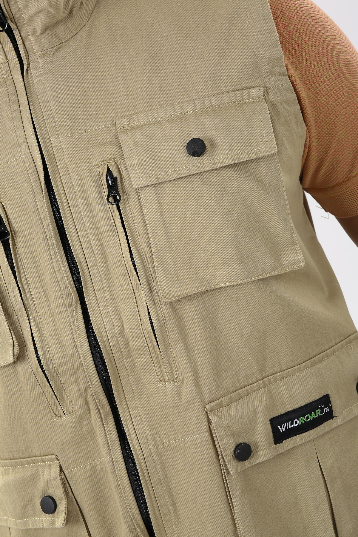 Dept Khaki Green Two Color Full Zip Multipocket Jacket Men's M – Khuul